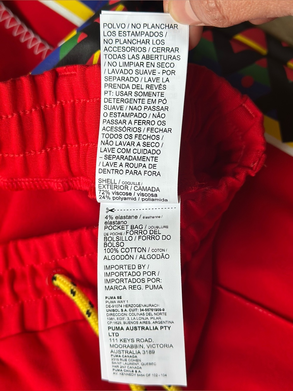 Puma x Jahnkoy Track Pants High Risk Red Mens Size XL Joggers Detachable Bag - Picture 9 of 9